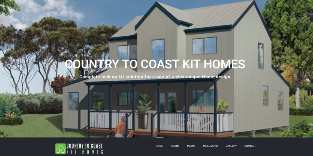 Country to Coast Kit Homes Website