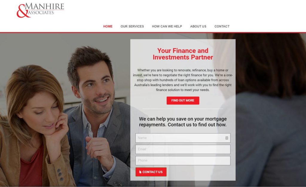 Manhire Finance Website